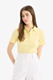 Slim Fit Dar Kesim Fitilli Kaşkorse Kısa Kollu Polo Tişört