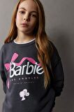 DeFacto Kız Çocuk Barbie Relax Fit Bisiklet Yaka Sweatshirt D8831A825SPAR126