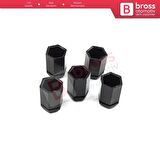 Opel Astra G H Corsa C D E Meriva A B Vectra C Zafira A 13160977 İçin 5 EA Siyah Bijon Kapağı 32 mm