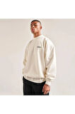 Erkek Represent Baskılı Oversize Bisiklet Yaka Sweatshirt
