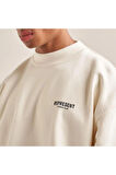 Erkek Represent Baskılı Oversize Bisiklet Yaka Sweatshirt