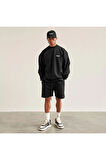 Erkek Represent Baskılı Oversize Bisiklet Yaka Sweatshirt