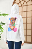 Unisex  Barrow Baskılı Oversize Kapşonlu Sweatshirt