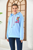 Unisex  Barrow Baskılı Oversize Kapşonlu Sweatshirt