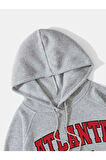 Unisex Atalanta Baskılı Oversize Kapşonlu Sweatshirt