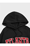 Unisex Atalanta Baskılı Oversize Kapşonlu Sweatshirt