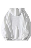 Unisex Beyaz Bear Ayı Baskılı Oversize Kapşonlu Sweatshirt