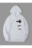 Unisex New Moment Baskılı Oversize Kapşonlu Sweatshirt