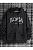 Unisex Los Angeles Baskılı Oversize Kapşonlu Sweatshirt