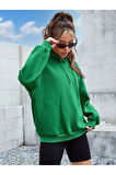 Unisex Its Okey Baskılı Oversize Kapüşonlu Sweatshirt