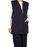 KADIN ÖNÜ ÜÇ DÜĞMELİ KISA MEVSİMLİK YELEK