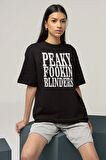 Peaky Fookin Blinders Dizi Baskılı Unisex Oversize Peaky Blinders Tişört