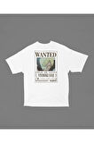 Vinsmoke Sanji Wanted Baskılı Unisex Tişört, Oversize Anime Tişört
