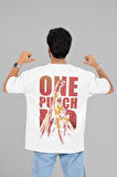 One Punch Man Baskılı Unisex Oversize Anime Karakter Tişört