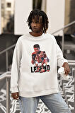 Muhammed Alli Cllay Baskılı Unisex Oversize Efsane Boksör Sweatshirt