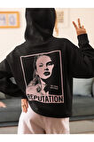 Taylor Swift Reputation Baskılı Unisex Oversize Şarkıcı Hoodie