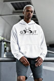 Burn Fats Not Oil Yazılı Unisex Oversize Yağ Değil Yağ Yak Yazılı Hoodie