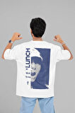 Lunch Billie Eilish Baskılı Unisex Oversize Şarkıcı Tişört