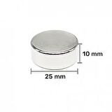 NEODYUM MIKNATIS 25X10 MM 2 ADET