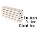 NEODYUM MIKNATIS 40X10X5 MM 5 ADET