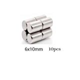 NEODYUM MIKNATIS 6X10 MM 10 ADET