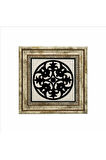 Barok Desen Baskılı Taş Tablo 25X25