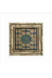 Geometrik Rumi Desen Baskılı Taş Tablo 25X25