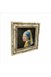 İnci Küpeli Kız (Johannes Vermeer, 1665 Baskılı Taş Tablo 25X25