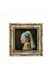 İnci Küpeli Kız (Johannes Vermeer, 1665 Baskılı Taş Tablo 25X25