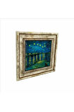 Ren Nehrinde Yıldızlı Bir Gece (Vincent Van Gogh, 1888) Baskılı Taş Tablo 25X25