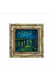 Ren Nehrinde Yıldızlı Bir Gece (Vincent Van Gogh, 1888) Baskılı Taş Tablo 25X25