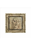 Baş Etüdü (Leonardo Da Vinci) Baskılı Taş Tablo 25X25