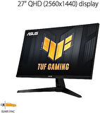 Asus TUF Gaming VG27AQ3A 27" 1 ms 2K IPS 180 Hz Oyuncu Monitörü - Teşhir