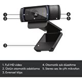 Logitech C920 Pro 960-001055 Mikrofonlu Webcam Teşhir