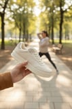 Enoch Kadın Spor Ayakkabı Delikli Detaylı Ve Hafif Comfort Düz Tabanlı Günlük Sneaker