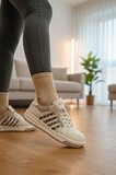 Enoch Kadın Spor Ayakkabı Şeritli Kauçuk Görünümlü Tabanlı Casual Sneaker