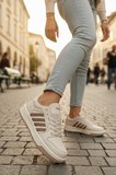 Enoch Kadın Spor Ayakkabı Şeritli Kauçuk Görünümlü Tabanlı Casual Sneaker