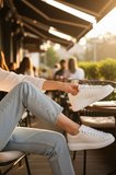 Enoch Erkek Yüksek Taban Sneaker Oversize Kalın Tabanlı ve Mat Deri Görünümlü Günlük Model