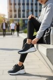 Enoch Kadın Gizli Dolgu Spor Ayakkabı Simli Panel Tabanlı  Sneaker