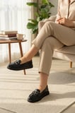 Enoch Kadın Füme At Nalı Tokalı Grena Dokulu Comfort Şehir Loafer