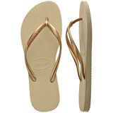 Slim Sand Gray/Light Golden Kadın Terlik