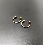 GOLD 2'Lİ SMİLEY PİERCİNG 10 MM CERRAHİ ÇELİK