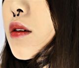 ROSE MIKNATISLI BURUN PİERCİNG FAKE PİERCİNG SAHTE SEPTUM PİERCİNG PASLANMAZ 316L CERRAHİ ÇELİK