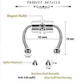ROSE MIKNATISLI BURUN PİERCİNG FAKE PİERCİNG SAHTE SEPTUM PİERCİNG PASLANMAZ 316L CERRAHİ ÇELİK