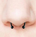 ROSE MIKNATISLI BURUN PİERCİNG FAKE PİERCİNG SAHTE SEPTUM PİERCİNG PASLANMAZ 316L CERRAHİ ÇELİK