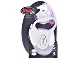 Flexi Style Beyaz Otomatik Şerit Tasma Small 3 Met