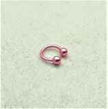 316L CERRAHİ ÇELİK PİERCİNG 6 MM PEMBE KAPLAMA DİŞ,DUDAK,KIKIRDAK,TRAGUS,KAŞ,KULAK SMİLEY PİERCİNG