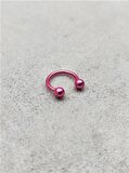 316L CERRAHİ ÇELİK PİERCİNG 8 MM KIRMIZI KAPLAMA DİŞ,DUDAK,KIKIRDAK,TRAGUS,KAŞ,KULAK SMİLEY PİERCİNG