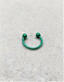 10 MM SİYAH DİŞ, DUDAK, KIKIRDAK, TRAGUS, KAŞ, KULAK SMİLEY PİERCİNG 316L CERRAHİ PASLANMAZ ÇELİK