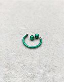 10 MM SİYAH DİŞ, DUDAK, KIKIRDAK, TRAGUS, KAŞ, KULAK SMİLEY PİERCİNG 316L CERRAHİ PASLANMAZ ÇELİK
